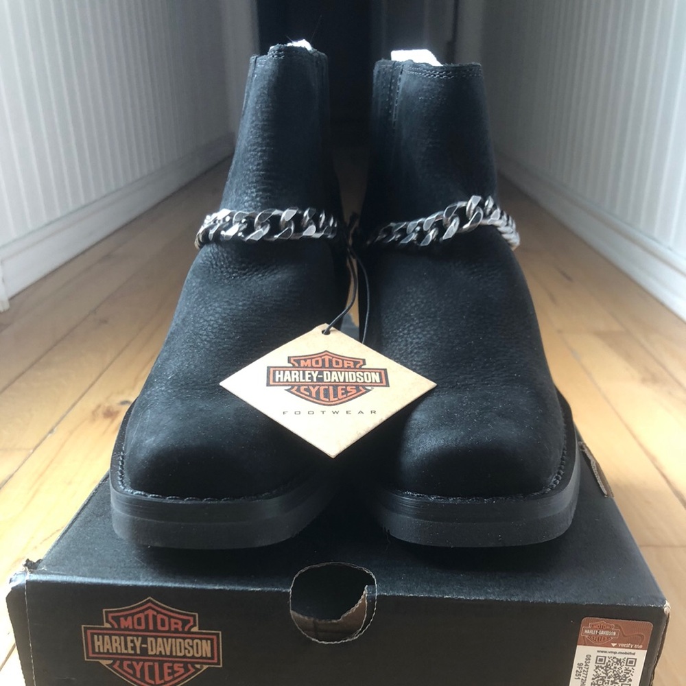 Harley-Davidson Women’s Korsen Black Chain Ankle Boot